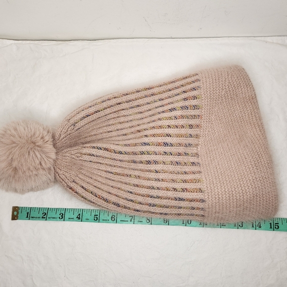 Pink Rainbow Stripe Knit Toque - Picture 3 of 8